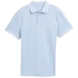 Tom Tailor Herren Piqué Poloshirt mit Stretch, blau, Uni, Gr. S