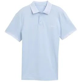Tom Tailor Herren Piqué Poloshirt mit Stretch, blau, Uni, Gr. S