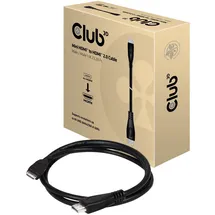 Club 3D HDMI Kabel 1m mini HDMI zu HDMI 2.0 UHD bidirektional St./St. schwarz