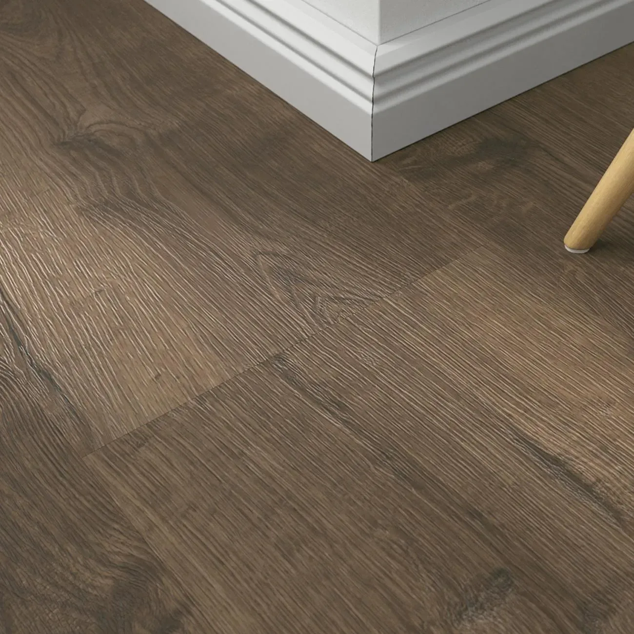 Klebe-Vinyl Comfort Oak Dark – inkl. Dämmung & Fußleisten