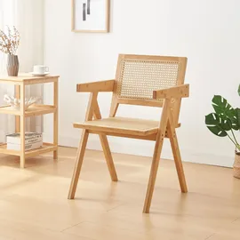 [en.casa] Esszimmerstuhl Asikkala Bambus/Rattanoptik beige