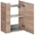 Fackelmann Waschbeckenunterschrank 44 x 60 x 24,3 cm Braun