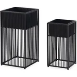 FineBuy 25 x 25 x 25 cm Schwarz