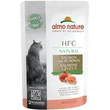 Almo Nature x 55g HFC Natural Pouch Lachs & Kürbis Almo Nature Katzenfutter nass