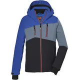 killtec Jungen Skijacke/Funktionsjacke mit Kapuze und Schneefang KSW 150 BYS SKI JCKT, blau, 140, 41186-000