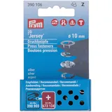 Prym Nähfrei Jersey Ring Druckknöpfe-Nachfüllpack silberfarbig ( 10 mm, silber