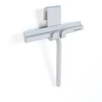 Minismus Fensterwischer mit Halterung Weiss - Abzieher Dusche -