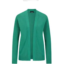 GOLDNER Strickjacke mit Strickbandblende Grün 44