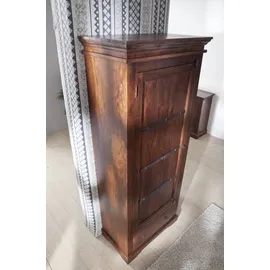 MASSIVMOEBEL24.DE Schrank Akazie 80 x 40 x 193 cm Braun