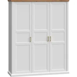 Kleiderschrank HOME AFFAIRE "Tara", weiß (weiß matt, pacific walnut), B:181cm H:227cm T:59cm, MDF, Spanplatte, Schränke, Drehtürenschrank Kleiderschrank, lackiert mit wasserbasiertem UV-Lack, in 4 Breiten