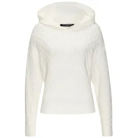 French Connection Kapuzenpullover mit Zopfmuster Creme 36/38