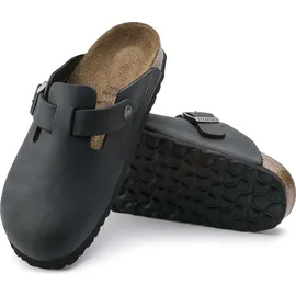 Birkenstock Boston Nubukleder geölt schmal schwarz 42