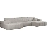 kaiser möbel Ecksofa U-form Sofa U-form NIMES Stoff Verita Beige - Weiß