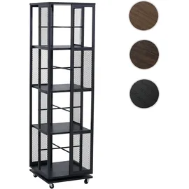 Mendler Bücherregal 147 x 40 x 40 cm Schwarz