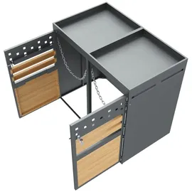MC Star Mülltonnenbox 2er 120-240 Liter anthrazit