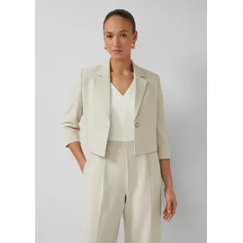s.Oliver Cropped-Blazer mit 3/4-Ärmeln - beige - 44