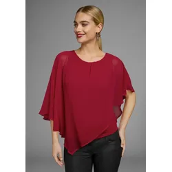 Chiffonbluse, für festliche Anlässe, Gr. 40, rot (aus nachhaltigem Material), , 37010341-40