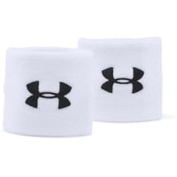 Under Armour Performance Wristband, 2er-Pack schweißableitendes Fitnessband, flexibles Schweißband mit Logo