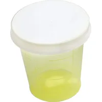 Body Products Medizinbecher mit Deckel Gelb 80 St.