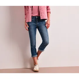 STREET ONE 7/8-Jeans - Damen, Gr. 27 - dunkelblau