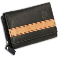 Drachenleder Damen Herren Portemonnaie schwarz braun Leder 10x3x8 cm D4OPZ100C Portemonnaie