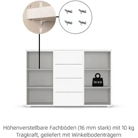 OTTO home Kombikommode 120 x 81 x 42 cm grau