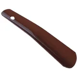 Kaps Hochwertiger Schuhlöffel aus Edelstahl für Männer und Frauen – farbig in kurzer Ausführung – Schuhanzieher aus hochwertigem Metall – in vielen Farben erhältlich (Braun) - 17 cm - 6.70 inch