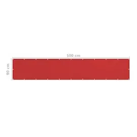 vidaXL Balkon-Sichtschutz Rot 90x500 cm HDPE