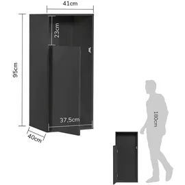 mokebo mokebo® Wäscheschrank Schwarz, Holzwerkstoff, 41x95x40 cm, Ordnen & Aufbewahren, Wäschekörbe & Tonnen
