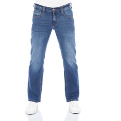 Mustang Herren Jeans Oregon Bootcut Bootcut Blau Tiefer Bund Reißverschluss L 32