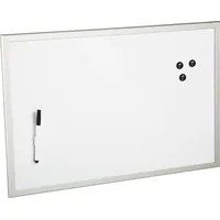 Zeller Present Magnet-/Schreibtafel mit alugrauem Rahmen 60x40cm weiß