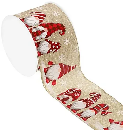 Stoffband "Weihnachtswichtel", 60 mm, 3 m