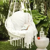 Vivere Macrame Deluxe Hängesessel Weiß