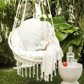 Vivere Macrame Deluxe Hängesessel Weiß