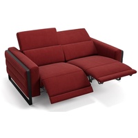 Sofanella 2-Sitzer Stoff Deltona, Relaxsofa, Designsofa, Designer Couch, Italienisches Sofa, 2er Sofa rot