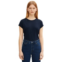 TOM TAILOR Denim Damen T-Shirt FLUENT Basic Relaxed Fit Blau 10668 XL