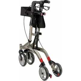 Bischoff & Bischoff Capero Leichtgewichtrollator faltbar mit Rückengurt Platin