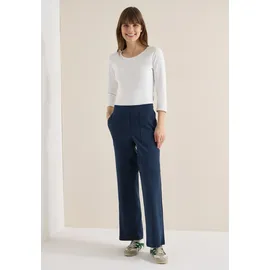 Cecil Stoffhose CECIL, Damen, Gr. M, Länge 30, blau (universal blau), Stoff, 66% Modal, 34% Polyester, unifarben, weit normal, Hosen Stoffhose, mit Wide Legs