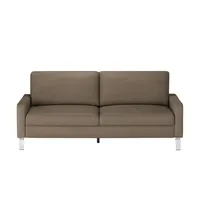 Max Schelling Ledersofa mit Winkelfüßen Maximum , braun , Maße (cm): B: 204 H: 86 T: 97.0