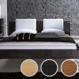 Hasena Oak-Line Massivholzbett Sina/Varus 200x200 cm Eiche graphit 20 cm