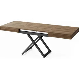 WFL GROUP Cavetta Braun Walnuss 120-200 x 80 x 27-76 cm