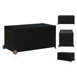 vidaXL Garten-Auflagenbox Schwarz 120x65x61 cm Poly Rattan