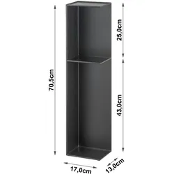 Yamazaki Badregal Toilettenpapier Aufbewahrung für Klopapier WC-Rollen Ersatzrollen Toilettenrollen 17x70x13cm schwarz
