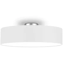 meineWunschleuchte runde Deckenleuchte mit Stoffschirm in Weiß 60cm Textil Deckenlampe