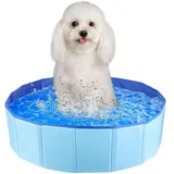 Faltbarer Hundepool,Hundepool Klein,Hunde Planschbecken,Planschbecken für Haustiere,Hund Schwimmbecken Tragbare,Hundepool Schwimmbad,PVC Hunde Pool für Kleine Hunde Katze(50x8cm)