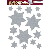 Herma Weihnachts-Fensterbild Sterne silber