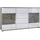 Vladon Sideboard 138,5 x 75,5 x 35 cm Eiche Evoke / Weiß Hochglanz