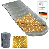 Skandika Dundee Deckenschlafsack | Kopfkissen | 3 Jahreszeiten. bis -20°C, - 220 x 80 cm, grau No Size