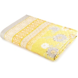 BASSETTI POSILLIPO Tagesdecke aus 100% Baumwolle in der Farbe Gelb Y1, Maße: 265x255 cm
