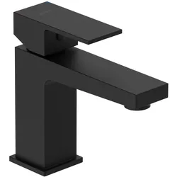 OLTENS Gota Waschbecken-Einhebelmischer, Höhe 15 cm, Badarmaturen, schwarz matt